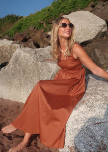  HEIDI MIDI DRESS - TAN