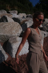 ALIA WAISTCOAT - TAUPE