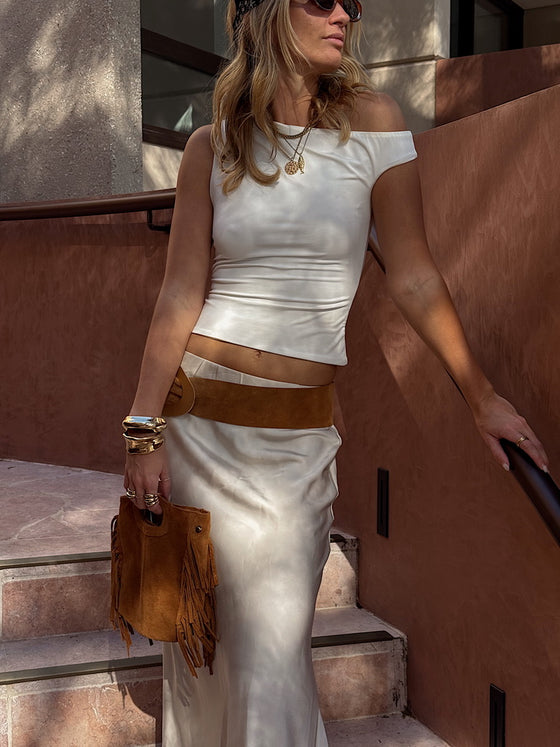 ISLA SUEDE BELT - CARAMEL