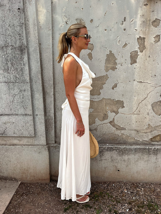 ELIZA SLIP SKIRT  - WHITE