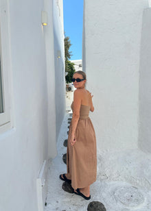  CHARLOTTE BANDEAU DRESS - TAN