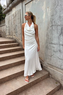  ELIZA SLIP SKIRT  - WHITE