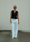 HANNAH WIDE FLARE TROUSERS - WHITE