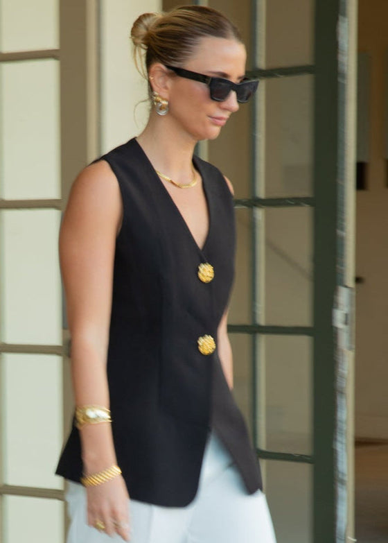 MILA WAISTCOAT - BLACK