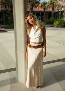  MIMI LACE SKIRT - CREAM