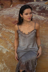 IMAAN LACE TRIM CAMI- POWDER BLUE