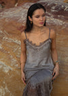 IMAAN LACE TRIM CAMI - MINK