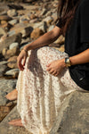 MIMI LACE SKIRT - CREAM