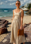 HEIDI MIDI DRESS -  STONE