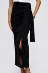 HARRIET TIE DETAILED MAXI SKIRT - CREAM