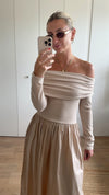 LAUREN BARDOT DRESS - BLACK
