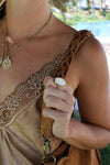 FRIDA LACE TRIM TOP - SAND