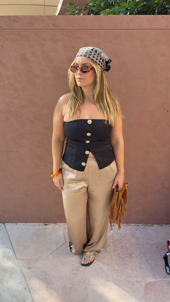 BLAIR GOLD BUTTON TOP