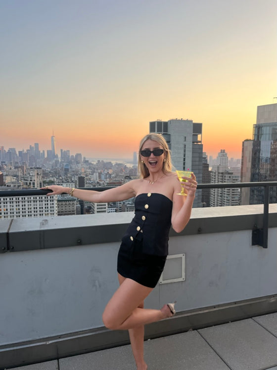 BLAIR GOLD BUTTON TOP