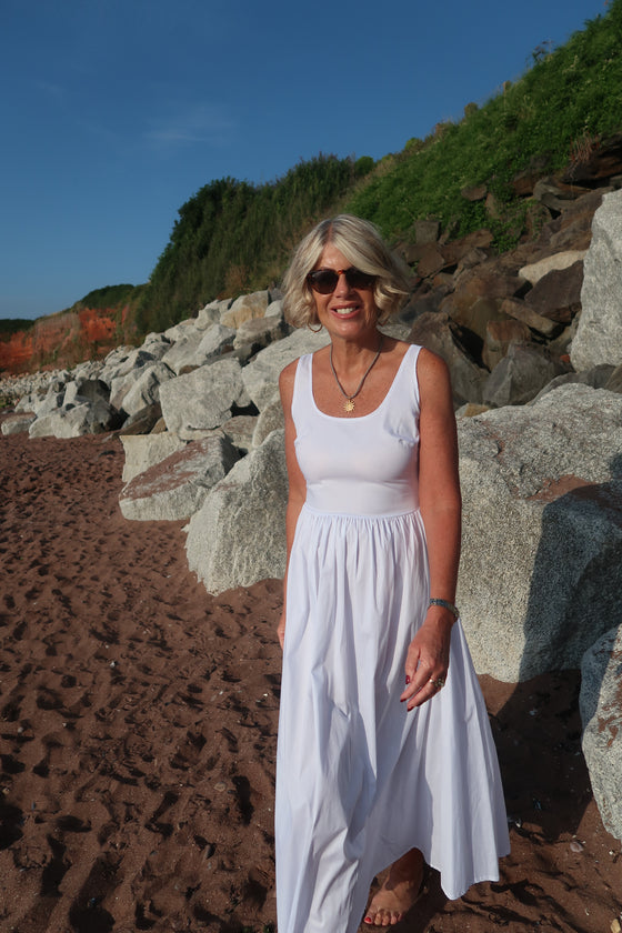 HEIDI MIDI DRESS - WHITE