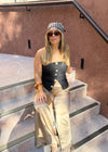 LILY SATIN TROUSERS - GOLD