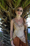 FRIDA LACE TRIM TOP - SAND