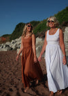 HEIDI MIDI DRESS - TAN