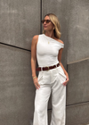 HANNAH WIDE FLARE TROUSERS - WHITE
