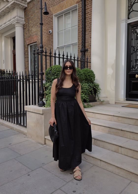 HEIDI MIDI DRESS - BLACK