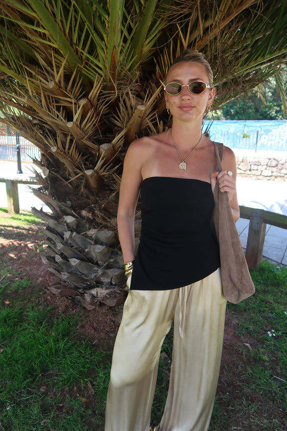 DOMINIQUE BANDEAU TOP - BLACK