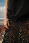 MIMI LACE SKIRT - BLACK
