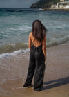 MAEVE SATIN TROUSERS - BLACK