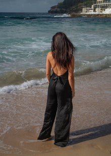  MAEVE SATIN TROUSERS - BLACK