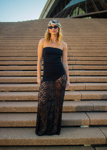  DOMINIQUE BANDEAU TOP - BLACK