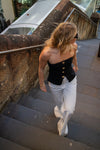 BLAIR GOLD BUTTON TOP