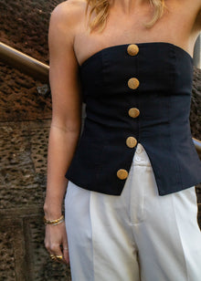  BLAIR GOLD BUTTON TOP