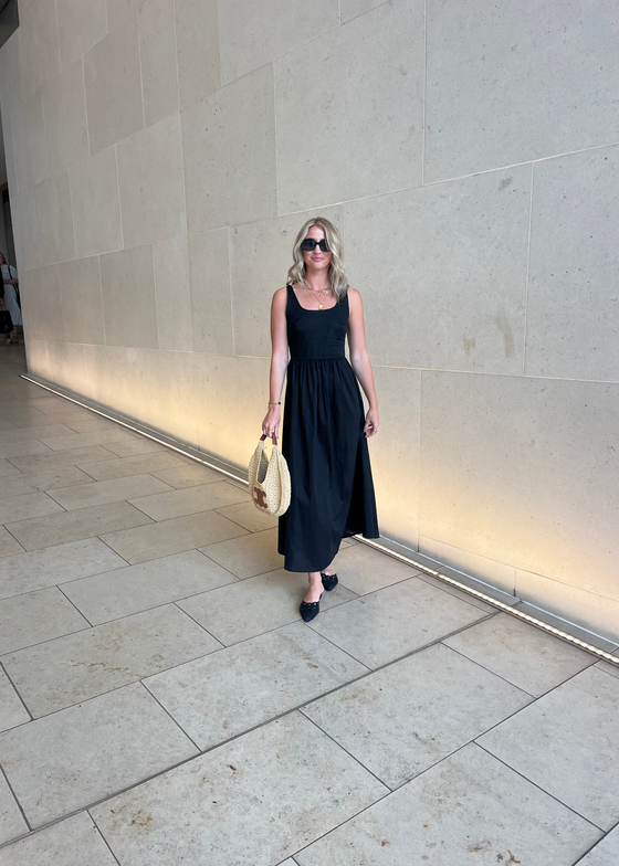 HEIDI MIDI DRESS - BLACK