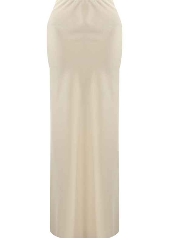 AUBREY SATIN SKIRT - BUTTERMILK
