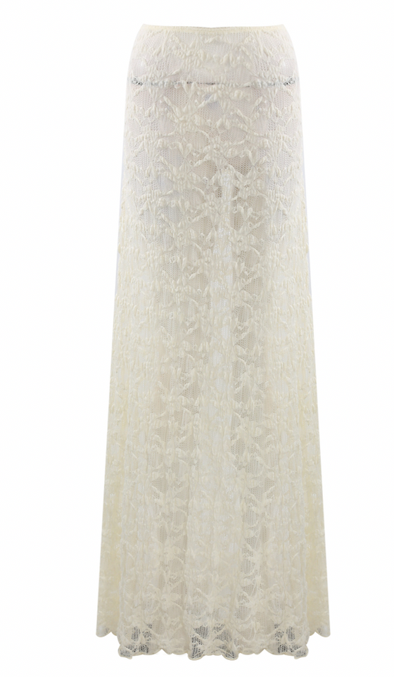 LANEY LACE SKIRT - CREAM