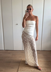  LANEY LACE SKIRT - CREAM
