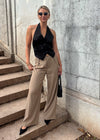 CAMERON BACKLESS WAISTCOAT TOP - BLACK