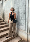CAMERON BACKLESS WAISTCOAT TOP - BLACK