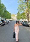 IMAAN LACE TRIM SKIRT - BLUSH