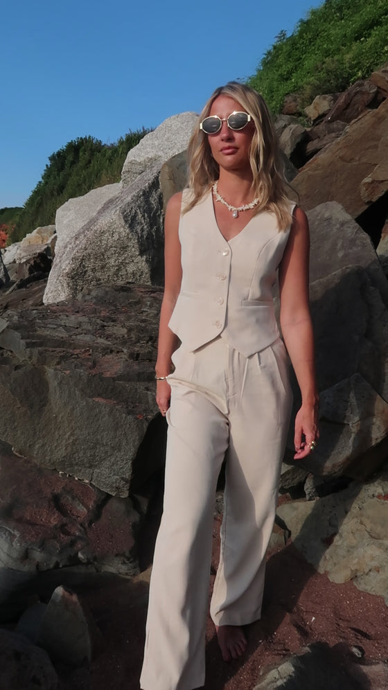 ALIA TROUSERS - CREAM