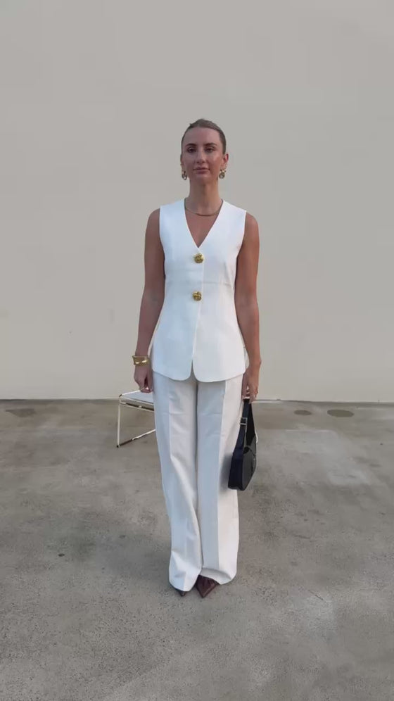 MILA WAISTCOAT - WHITE