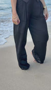 MAEVE SATIN TROUSERS - BLACK
